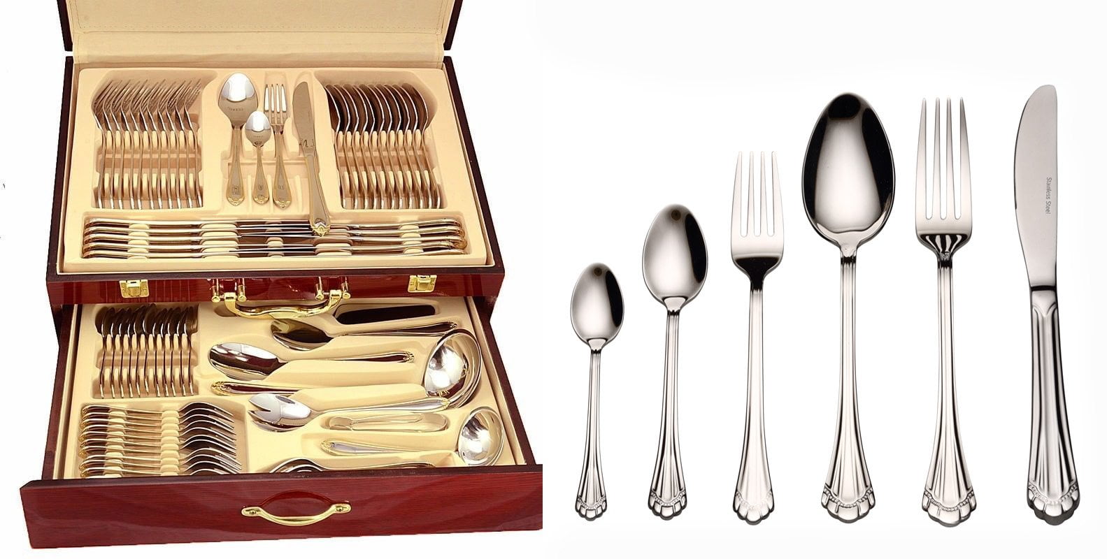 Parent's Choice Toddler Fork and Spoon Set, Stainless Steel, Blue