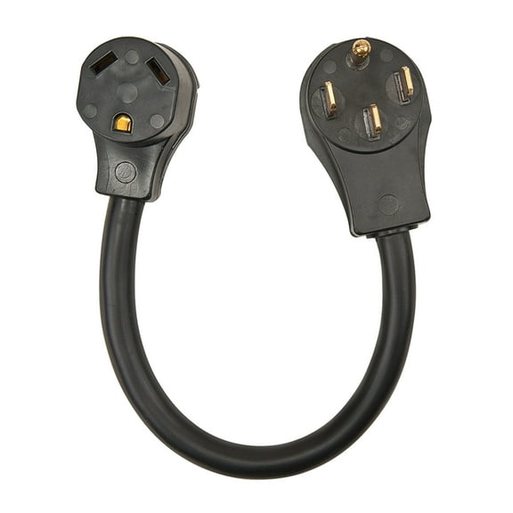 Southwire 30AM50AF18 Surge Guard RV Power Cord Adapter - 30A Male to 50A Female, 18" 10/3 Cord, 120V