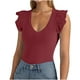 thumbnail image 2 of Ropa de trabajo,Camiseta de cuello en V para mujer, estilo humorístico vintage, 95 % poliéster, 5 % elastano, para uso diario, talla XL, sopatenor, 2 of 7