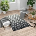 thumbnail image 1 of Abstract Turkish Area Rug, Retro Geometric Ombre Inspired Pattern Classic Curves Illustration, Soft Carpet for Living Room Decor with Distressed Look, 6.6' X 9.6', Dark Grey, by Ambesonne, 1 of 4