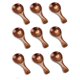 thumbnail image 1 of 9 cucharas de madera pequeñas, cucharas de madera pequeñas de 3,2 pulgadas para frascos, minicucharillas de madera marrones para servir helado y miel, 1 of 3