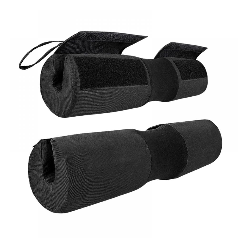 Barbell Pad for Hip Thrust with Fastening Cloth and Carry Bag, Squat Bar Pad with Closure, Neck