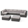 thumbnail image 2 of Santa Rosa 7 Seater Sectional Sofa Set with Cushions Grey with Silver Cushions, 2 of 32