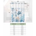 thumbnail image 6 of No Hook Shower Curtain with Snap in Liner, Blue Ocean Sea Turtle Octopus Starfish Coral Seashell Hotel Shower Curtains for Bathroom, Washable Shower Curtain Liner Set with Mesh Top Window, 36"x72", 6 of 6