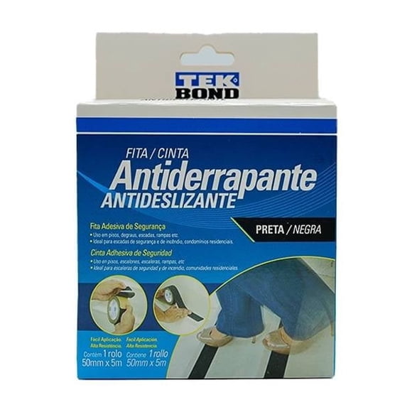 Cinta antiderrapante Tekbond Negro 50mmx5m CAN-TB-50x5