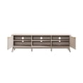 thumbnail image 2 of KeyWhat 70" Mid-Century Modern TV Stand for 75 Inches TV, Fluted Doors & Adjustable Shelves, 2 of 9