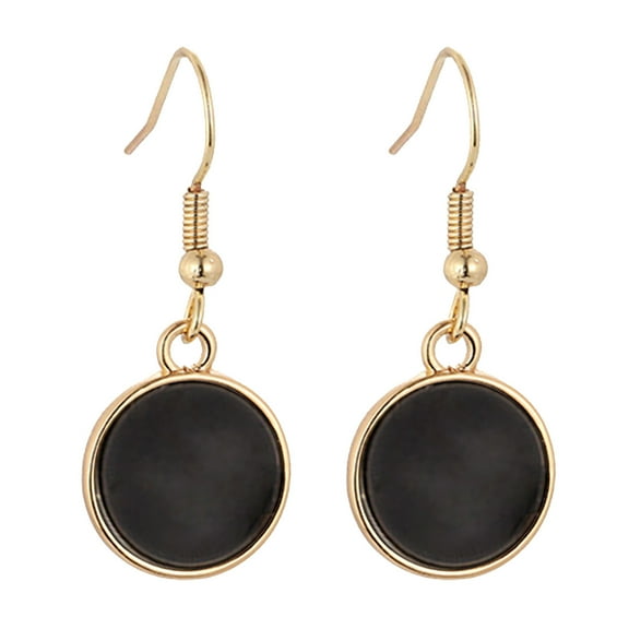 Daolelai Fashion Personality Stone Earrings Fashionable Colorful Round Earrings