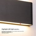 thumbnail image 5 of Aplique de Pared LED Lámpara de Pared Exterior Impermeable Lámparas de Pared para Interiores Accesorios de Iluminación Sala de Estar Dormitorio Pasillo Corrido Negro M, 5 of 5