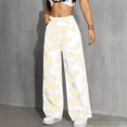 thumbnail image 6 of Womens Wide Leg Pants Casual High Waist Wide Leg Pants Cow Print Straight Denim Trousers, 6 of 6