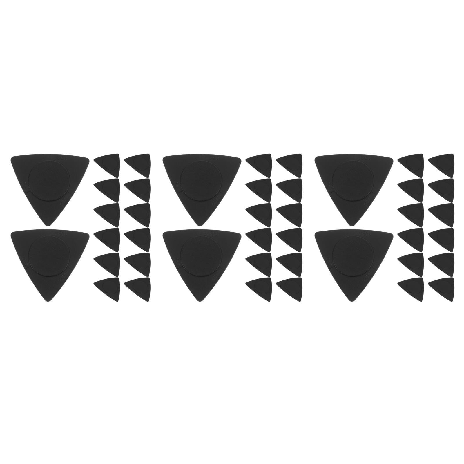 Hemoton 60 pcs  Folk Guitar Picks Triangle Black Guitar Picks Anti-slip Style ABS Material Picks Guitar Accessories