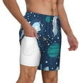 thumbnail image 3 of Gaeub Alpaca Astronaut in Space Mens Swim Trunks Stretch Beach Shorts Quick Dry for Men Swim Shorts Swimwear with Pockets- XX-Large, 3 of 9