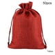 thumbnail image 5 of Matsuzay 50 unids/lote de bolsas de lino con cordón, bolsas de regalo para recuerdo de boda, bolsas para cosméticos para Baby Shower, bolsas para joyas Type7 NO7 Matsuzay CBP118244, 5 of 5