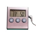 thumbnail image 1 of Meat Thermometer Digital Thermometer Oven Thermometer Timer with Stainless Steel Probe Instant Read Thermometer Kitchen Food Thermometer for Indoor Outdoor Cooking BBQ Grill Smoker, 1 of 4