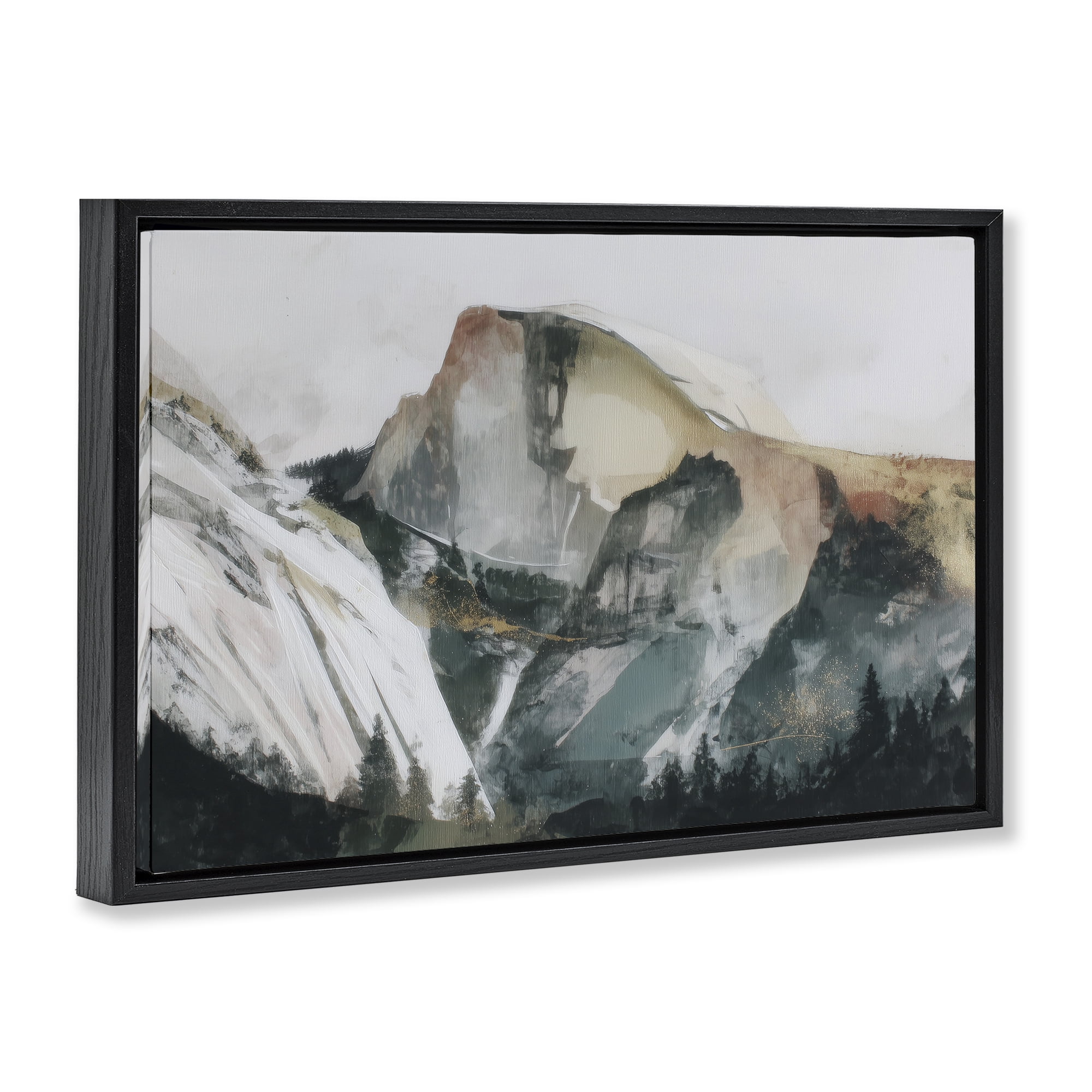 Stupell Industries Abstract Sierra Nevada Mountain Black Framed Floater Canvas Wall Art, design by Chromatic Storm Studio