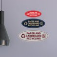 thumbnail image 2 of Signs ByLITA Oval Paper and cardboard recycling Sign - Laser-Engraved Lettering | Durable ABS Plastic | Vibrant Colors | Powerful Foam Tape (Ivory/Dark Brown) - Medium, 2 of 7