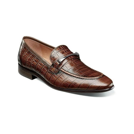 

Stacy Adams Ferdinand Moc Toe Bit Slip On Dressy Men s Shoes Cognac 25455-221