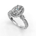 thumbnail image 2 of Ammo Jewel 2.2 Ct Oval Cut Lab Created Diamond Engagement Ring - 14K White Gold Plated Rings - Prong Setting - Gift for Women - Perfect for Cherished Moments, Weddings, and Lasting Memories, 2 of 3