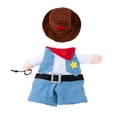 thumbnail image 2 of Funny Cowboy Dog Costume, Standing Pet Outfit with Hat and Denim Vest, Western Party Cosplay Apparel, for Small Medium Dogs Puppies Cats Photo Prop Dress Up, 2 of 7