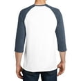 thumbnail image 2 of Mafoose Men's Young Very Important Tee 3/4-Sleeve Raglan Heathered Navy/ White X-Large, 2 of 4
