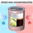 thumbnail image 2 of Floral 12oz Stainless Steel Coffee Mug – Double-Wall Insulated Cup with Spill-Resistant Lid, 360° Full-Print Design, Keeps Drinks Hot & Cold for Home, Office, Travel,Thanksgiving,Christmas, Spring, 2 of 5
