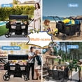 thumbnail image 6 of Wagon Stroller for 4 Kids, 4-Seat Foldable Stroller Wagon with Adjustable Handlebar, Canopy, 5-Point Safety Harness & Parent Cup Holder, 6 of 11