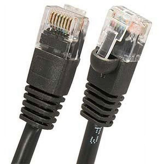 ACCL 35Ft Cat6 UTP Ethernet Network Booted Cable Black, 1 Pack