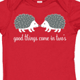 thumbnail image 4 of Inktastic Twin Hedgehogs Baby Boys or Girls Baby Bodysuit, 4 of 5