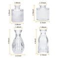 thumbnail image 2 of Juego de jarrones Glass Bud de vidrio transparente estampado vintage Mapoxy, 4 unidades, 2 of 8