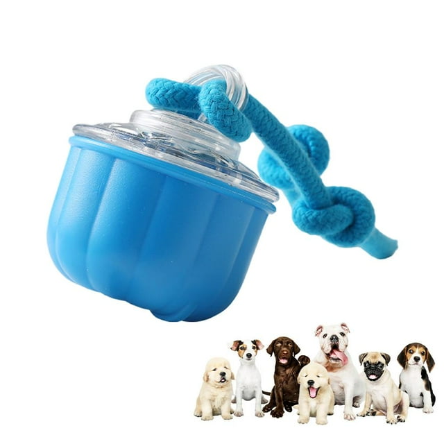 Interactive Dog Toys, Motion Activated Dog Ball, Automatic Rolling Vibrating Dogs Ball, Interactive Dogs Balls with Rope, Rechargeable Indoor Pet Toys for Boredom & Training