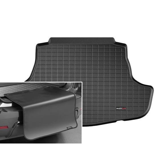 WeatherTech Cargo Trunk Liner with Bumper Protector compatible with Toyota Camry Hybrid, Camry - Trunk With Bumper Protector, Black