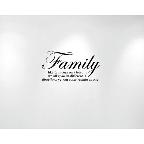 Innovative Stencils Family Like Branches on a Tree... Wall Decal Sticker Quote (24" Wide X 12" High) 1134