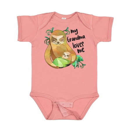 

Inktastic My Grandma Loves Me Cute Sloth and Baby Gift Baby Boy or Baby Girl Bodysuit