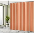 thumbnail image 5 of Ambesonne Burnt Orange Shower Curtain, Retro Themed Stripes, 69"Wx84"L, Burnt Orange Tan, 5 of 5