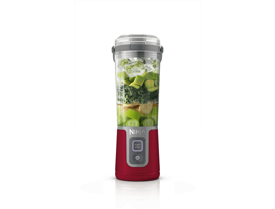 Restored Ninja Blast 16 oz. Personal Portable Blender with Leak Proof Lid & Easy Sip Spout, Perfect for Smoothies, Cranberry Red, BC100CR (Refurbished)
