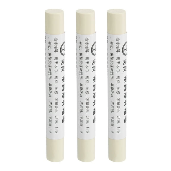 Furniture Repair Crayons Wax Filler Stick, 3Pcs Touch Up Pen Markers, Salt White