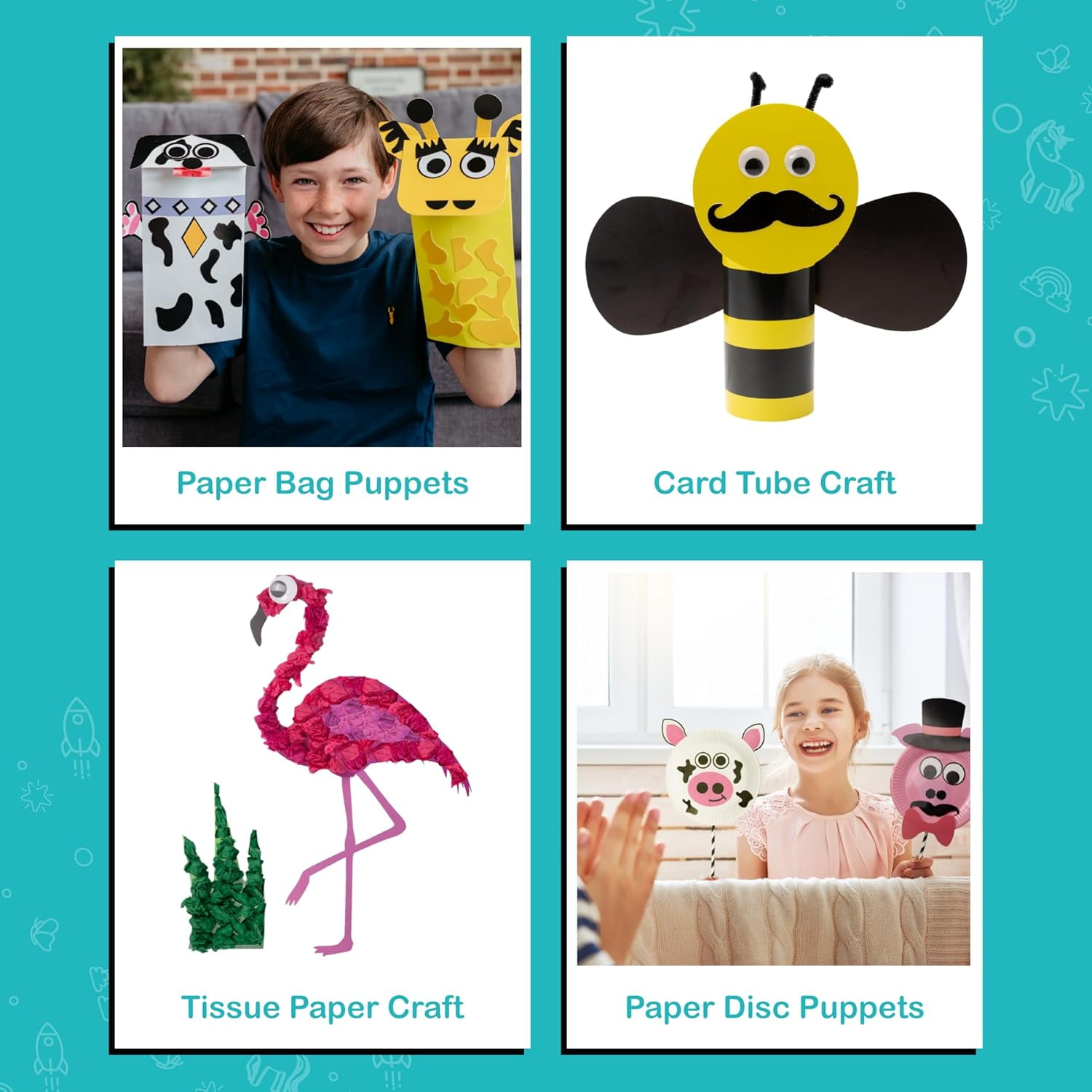 Craftikit Animal Arts and Crafts Kit for Ages 4-10