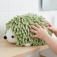 thumbnail image 5 of REGALWOVEN 1 Pack Cute Animal Chenille Hanging Hand Towel, Absorbent Soft Bathroom Decorative Towel for Kitchen Green 10" x 6", 5 of 5