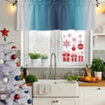 thumbnail image 5 of 2 Pack Valances for Window, Blue Teal Grey Ombre Short Curtains for Kitchen Bedroom Living Room, Farmhouse Gradient Minimalist Rod Pocket Small Window Treatment Valance Drapes 60 x 18 Inch, 5 of 8