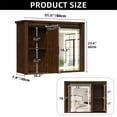 thumbnail image 5 of DWVO Bathroom Wall Cabinet with LED Lights Mirror, Medicine Cabinet with Door and Adjustable Shelf, Brown, 5 of 9