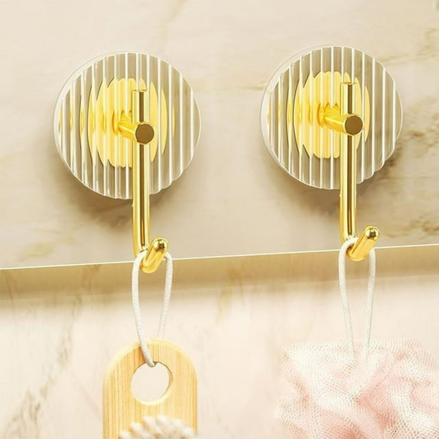 Xihbxyly Gancho Acrílico Transparente, Diseño Adhesivo Fuerte, Sin Necesidad de Taladrar, Organizador de Toallas de Baño, Uso Doméstico Versátil, Fácil Instalación, Juego de 1 o 2 Piezas