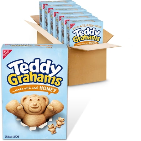 TEDDY GRAHAMS Honey Graham KEF28 Snacks, Bulk Kids Snacks, 6 - 10 oz Boxes