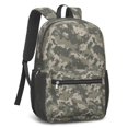 thumbnail image 2 of 17 Inch Lightweight Backpack,PVC Waterproof Oxford Fabric, Ergonomically Designed, with Large Capacity, Camouflage Print, 2 of 5