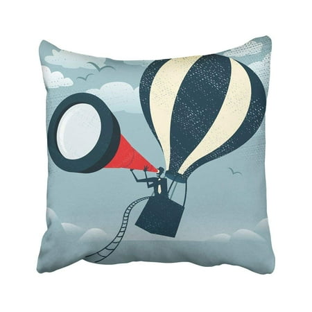 BPBOP Abstract Businessman Gets The Best View Of All Time Retro Styled With Fantastic Idea Pillowcase 18x18