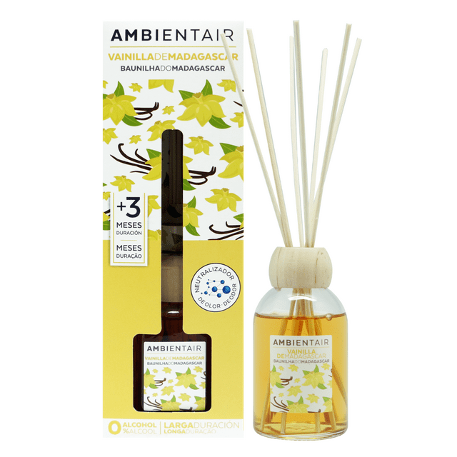 Aromatizante de varillas Ambientair Vainilla de Madagascar 100ml +3 meses de duración