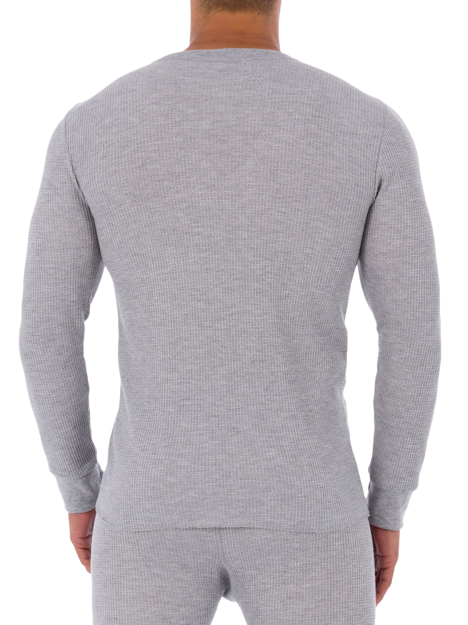 Fruit of the Loom Men's Thermal Waffle Underwear Henley Top, Sizes S-5XL