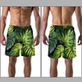 thumbnail image 3 of luoweisi Men's Beach Shorts Quick Dry Swim Trunks with Mesh Lining Tropical Leaves XL, 3 of 5