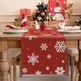 thumbnail image 5 of Christmas Red Table Runner Snowflake Christmas Winter Holiday Classic Christmas Decoration for Home Indoor and Outdoor Living Room Kitchen Table (14x72 Inch), 5 of 7