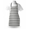 thumbnail image 4 of Abstract Apron, Art Deco Inspired Composition of Various Geometric in Monotone, Unisex Kitchen Bib with Adjustable Neck for Cooking Gardening, Adult Size, Dark Grey and White, by Ambesonne, 4 of 4