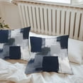 thumbnail image 5 of Blue Grey Graffiti Art Outdoor Pillow Covers Pack of 2 Abstract Color Block Stitching Modern Art Waterproof Throw Pillow Covers Decorative Cushion Cases for Patio Garden Tent Balcony Couch 16x16 inch, 5 of 8