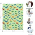 thumbnail image 4 of LightGreen Multicolor Dinosaurs Blanket,Comfortable Soft Lamb Wool Throw Blanket,All Season,Warm Lightweight Blankets for Sofa Bed Couch Living Room Chair,30"x40", 4 of 4